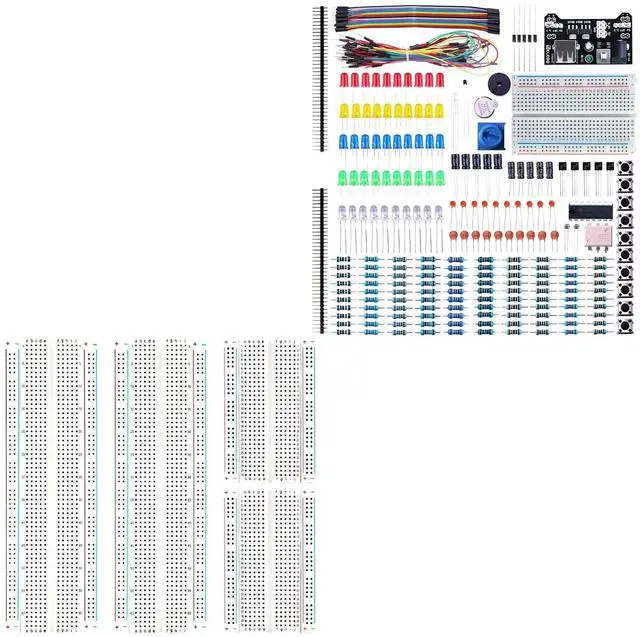 Main image of ELEGOO 4pc Breadboard Kit with 235pcs Fun Kit Bundle for STEM Projects