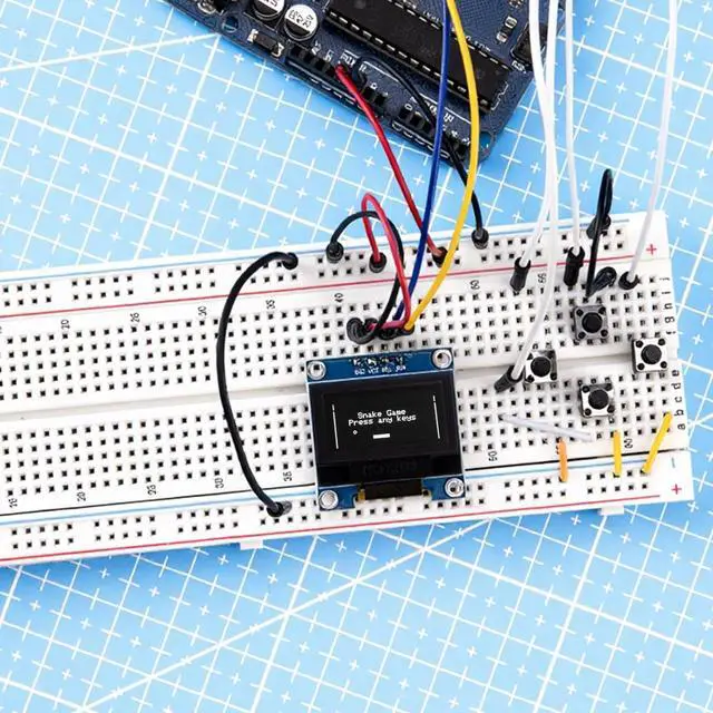 Alt view image 7 of 7 - ELEGOO White OLED Modules and UNO R4 WiFi Kit Bundle for STEM Projects