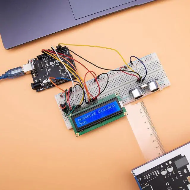 Alt view image 5 of 7 - ELEGOO UNO R3 CH340C Board and 5PCS Ultrasonic Sensors, for Sensors, Smart Devices, Robotics, STEM Learning and DIY Electronics