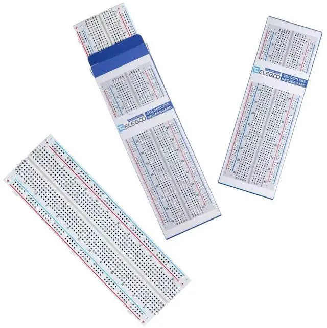 Alt view image 7 of 7 - ELEGOO 6PCS 400-Point Boards and 3PCS 830-Point Boards Bundle, for Breadboard Circuits, Prototyping, STEM Labs and Electronics Practice