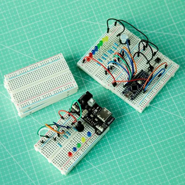 Alt view image 7 of 7 - ELEGOO 400-Point Boards with 235pcs Fun Kit Electronics Project Bundle