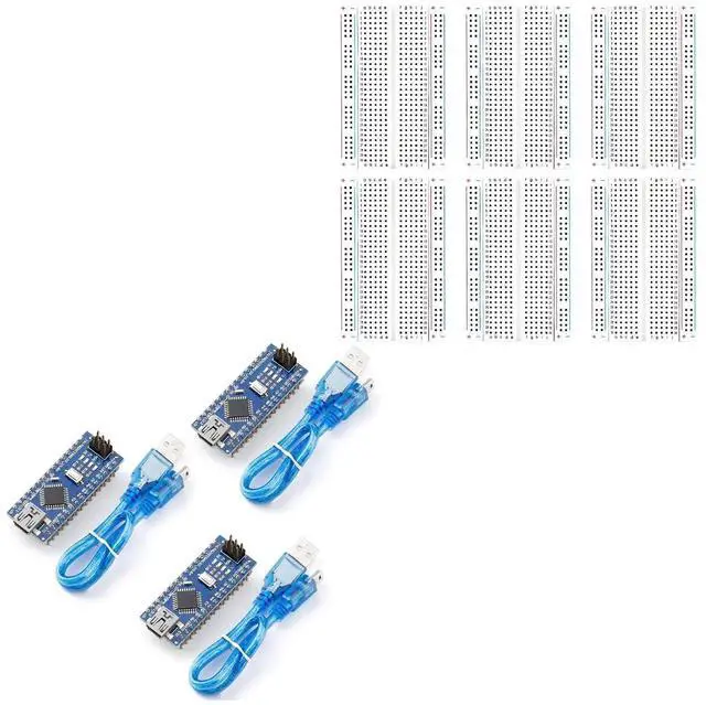 Main image of ELEGOO Nano Board with 6pcs 400-Point Breadboards STEM Project Bundle