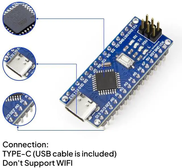 Alt view image 5 of 7 - ELEGOO USB-C Nano Boards and 235pcs Fun Kit Electronics Project Bundle