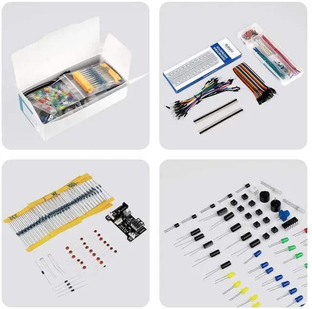 Alt view image 6 of 7 - ELEGOO PCB Prototype Board Kit with Fun Kit Electronics Project Bundle