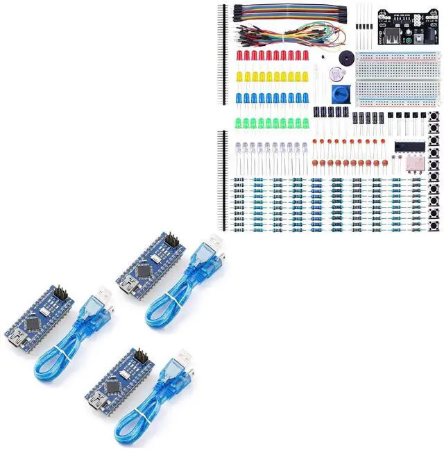 Main image of ELEGOO Pre-Soldered Nano Board with 235pcs Fun Kit STEM Project Bundle