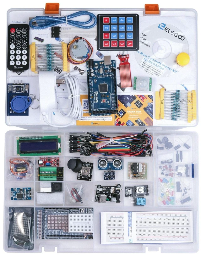 Alt view image 5 of 7 - ELEGOO Mega R3 Project The Most Complete Ultimate Starter Kit & ELEGOO UNO R3 Project Smart Robot Car Kit V4
