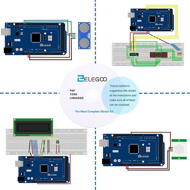 Alt view image 5 of 7 - ELEGOO UNO Project Super Starter Kit & ELEGOO Mega R3 Project The Most Complete Ultimate Starter Kit