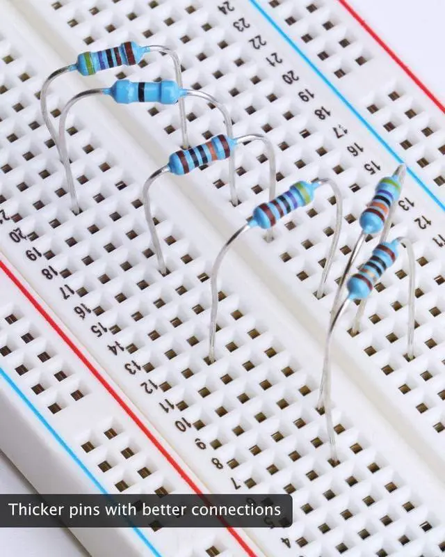 Alt view image 5 of 6 - ELEGOO 525pcs Resistor Kit and 32pcs PCB Boards, for Breadboard Circuits, Prototyping, STEM Labs and Electronics Practice