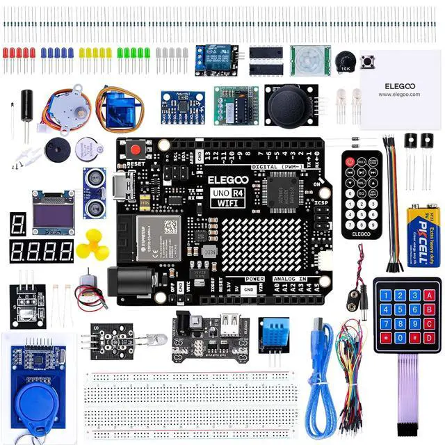 Alt view image 2 of 7 - ELEGOO White OLED Modules and UNO R4 WiFi Kit Bundle for STEM Projects