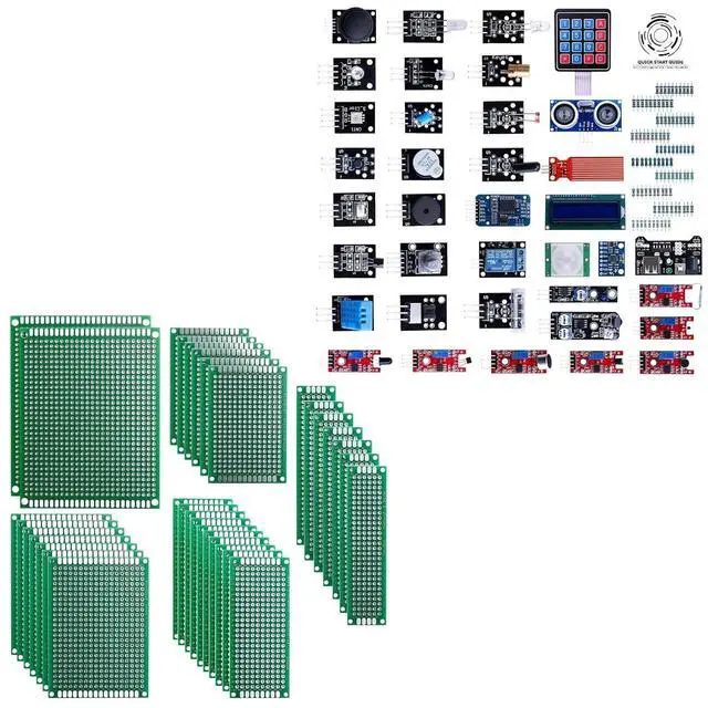 Main image of ELEGOO PCB Prototype Board Kit and Sensor Kit Bundle for STEM Projects