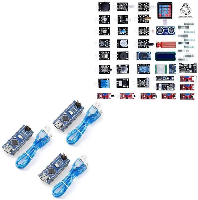 Main image of ELEGOO Pre-Soldered Nano Board and Sensor Kit Bundle for STEM Projects