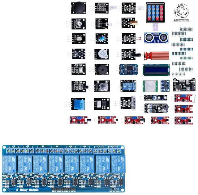 Main image of ELEGOO 8 Channel Relay Module with Sensor Kit Bundle for STEM Projects
