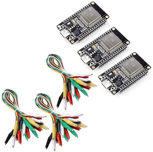 Main image of ELEGOO Alligator Clip Test Leads with ESP32 Boards STEM Project Bundle