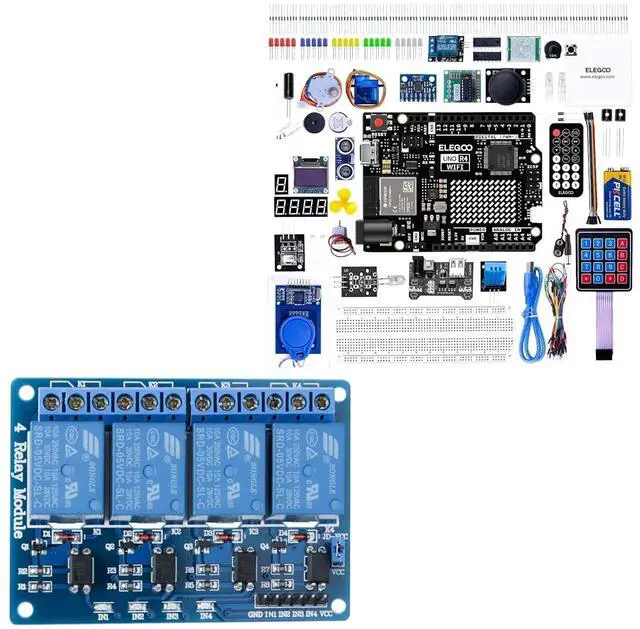 Main image of ELEGOO 4 Channel Relay Module with UNO R4 WiFi Kit STEM Project Bundle