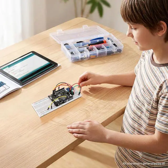 Alt view image 7 of 7 - ELEGOO 17-Value Resistor Kit with UNO R4 WiFi Kit STEM Project Bundle