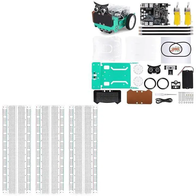 Main image of ELEGOO 830-Point Breadboard Kit with Owl Robot Kit STEM Project Bundle