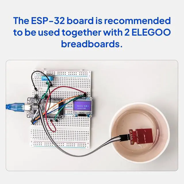 Alt view image 4 of 7 - ELEGOO 400-Point Breadboard Kit with ESP32 Boards STEM Project Bundle