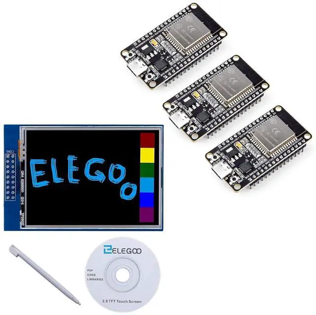 Main image of ELEGOO 2.8 Inch TFT Touch Screen with ESP32 Boards STEM Project Bundle