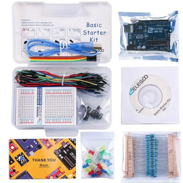 Alt view image 5 of 7 - ELEGOO 830-Point Breadboard Kit with UNO Basic Kit STEM Project Bundle