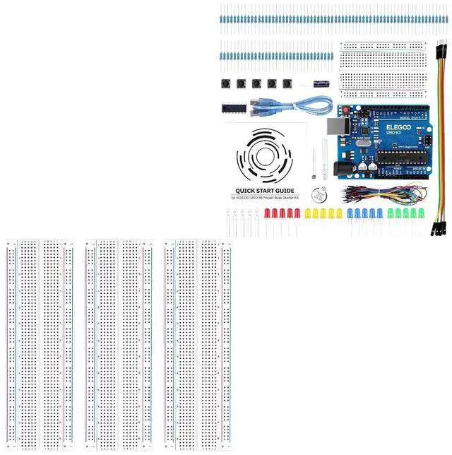 Main image of ELEGOO 830-Point Breadboard Kit with UNO Basic Kit STEM Project Bundle