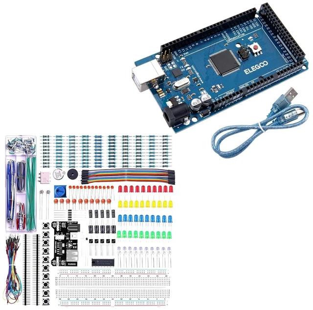 Main image of ELEGOO Electronics Fun Kit and MEGA 2560 Board Project Bundle for STEM