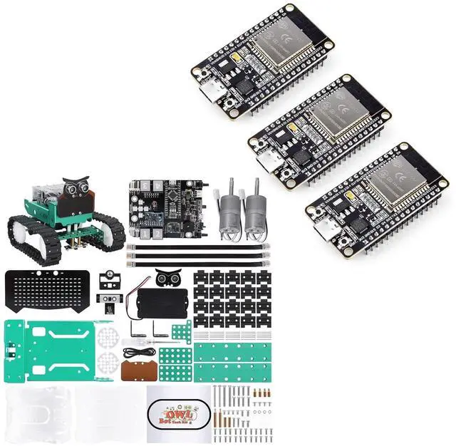 Main image of ELEGOO OwlBot V2 Robot Kit and ESP-32 USB-C Boards STEM Project Bundle