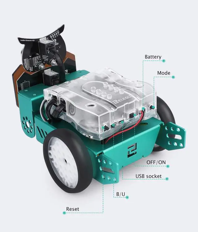 Alt view image 5 of 7 - ELEGOO Owl Robot Car Kit and 17-Value Resistor Kit STEM Project Bundle