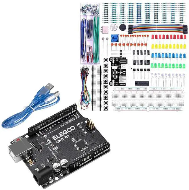 Main image of ELEGOO UNO R3 Controller Board and Electronics Fun Kit Bundle for STEM