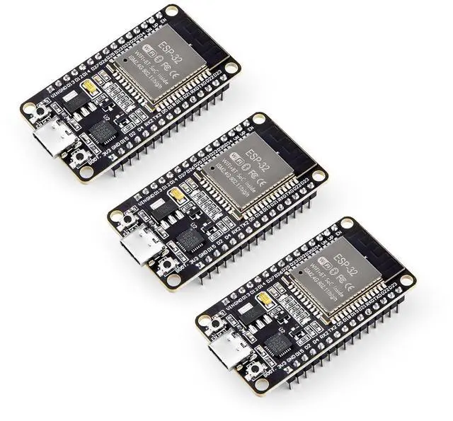 Main image of ELEGOO 3PCS ESP32 Dev Boards, ESP-WROOM-32, USB-C, WiFi Bluetooth 4.2