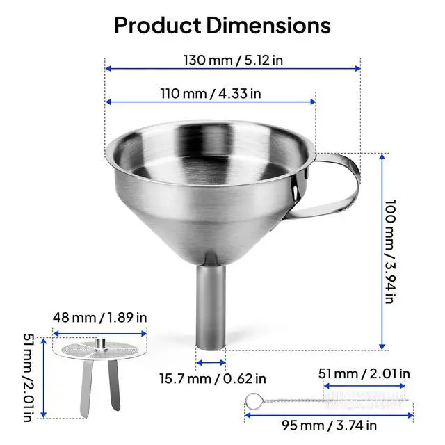 Alt view image 5 of 7 - ELEGOO 3D Stainless Steel Funnel