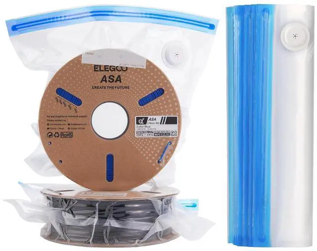 Main image of ELEGOO 10pcs Filament Storage Bags with 2pcs Sealing Clips