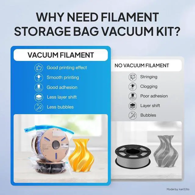 Alt view image 6 of 6 - ELEGOO 10pcs Filament Storage Bags with 2pcs Sealing Clips