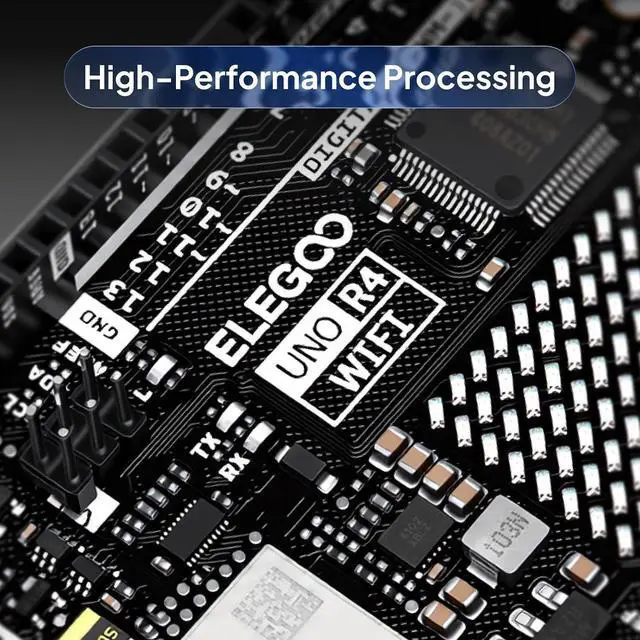 Alt view image 6 of 7 - ELEGOO UNO R4 WiFi Starter Kit and 5PCS Ultrasonic Sensor Bundle for STEM