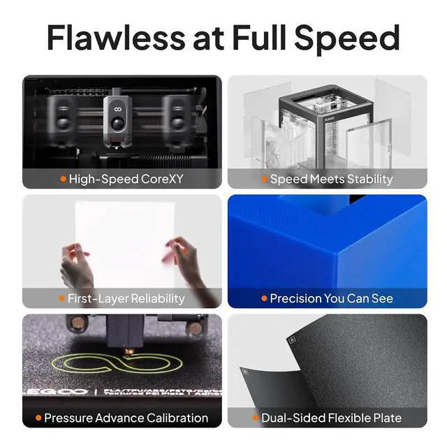 Alt view image 6 of 7 - ELEGOO Centauri Carbon 2 Combo 3D Printer, Multicolor Printing