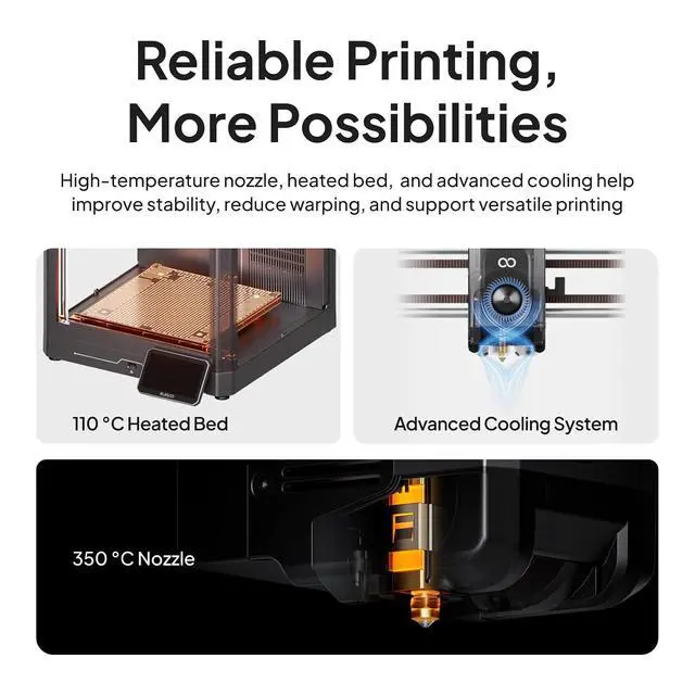 Alt view image 6 of 7 - ELEGOO Centauri 2 3D Printer, Full Auto Calibration, Beginner-Friendly