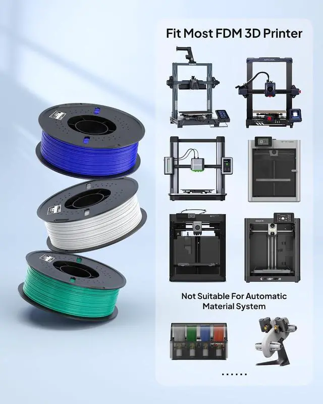 Alt view image 6 of 7 - ELEGOO TPU 3D Printer Filament 1.75mm Black 4KG 95A Flexible