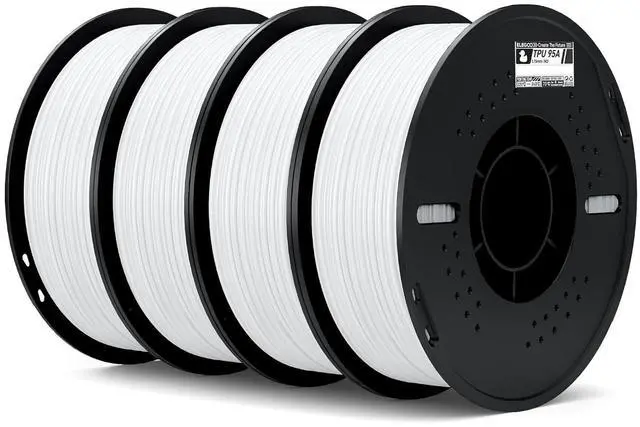 Main image of ELEGOO TPU 3D Printer Filament 1.75mm White 4KG 95A Flexible