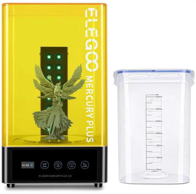 Main image of ELEGOO Mercury Plus 2.0 Wash and Cure Station V2 for Mars Photon S Photon Mono LCD SLA DLP 3D Printer Models