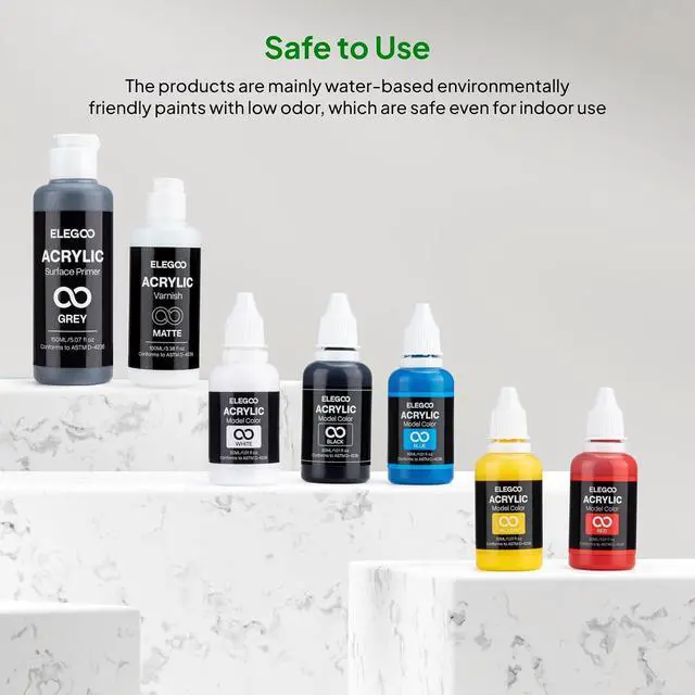 Alt view image 5 of 7 - ELEGOO 3D Paint Kit, Multifunctional 3D Printing Models Painting Kit
