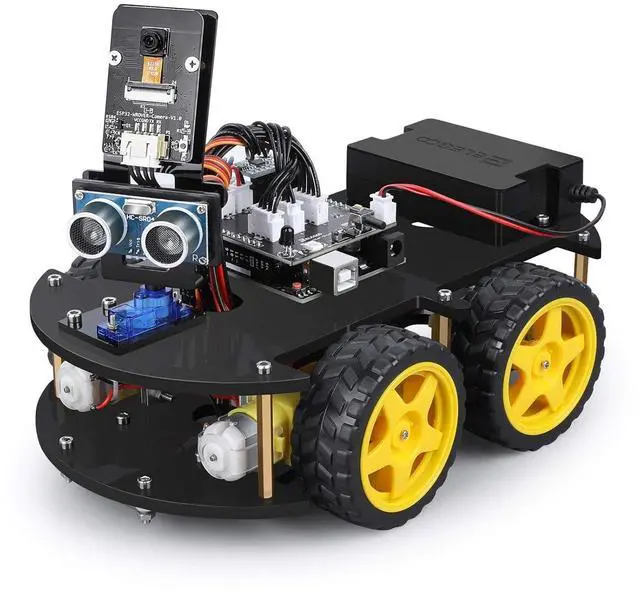 Alt view image 3 of 7 - ELEGOO UNO R3 Project Smart Robot Car Kit V4 & ELEGOO Owl Smart Robotic Car Kit V2.0