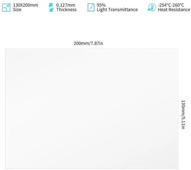 Alt view image 3 of 5 - ELEGOO 5PCS PFA Release Liner Film Compatible with Mars 4 DLP 3D Printer