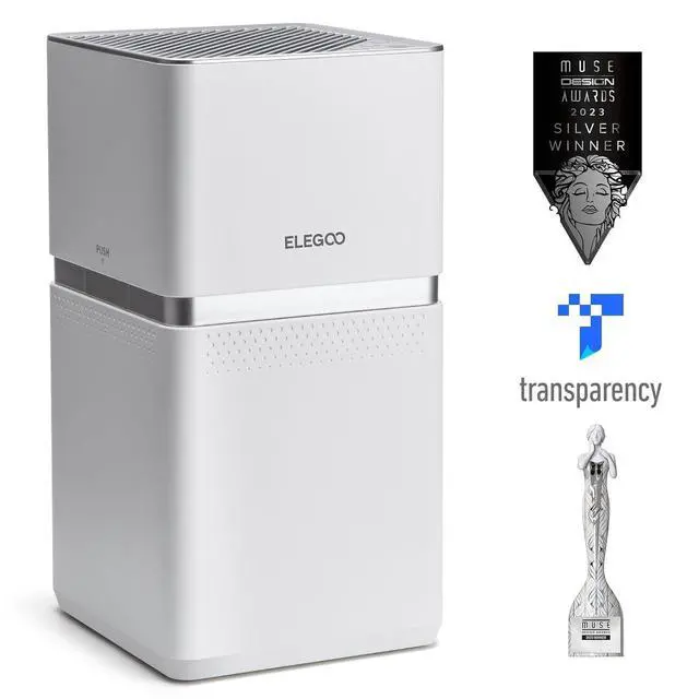 Alt view image 2 of 7 - ELEGOO MARSMATE Air Purifier, Remove Up to 95% TVOC, Compatible with Saturn 8k, Saturn 2, Saturn 3, Saturn 3 Ultra, Mars 4 DLP, Mars 4 MAX, Jupiter, Jupiter SE, Saturn 4, Saturn 4 Ultra 3D Printers