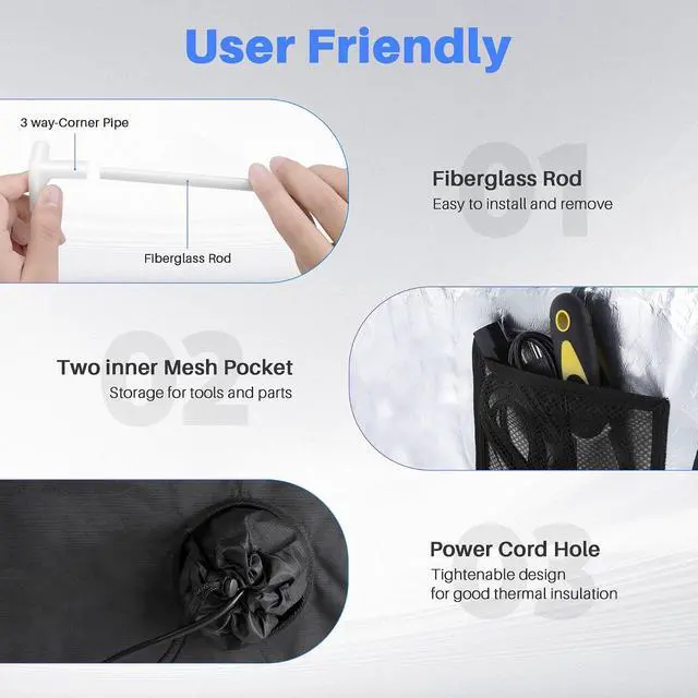 Alt view image 7 of 7 - ELEGOO 3D Printer Enclosure, Fireproof & Dustproof 3D Printer Cover