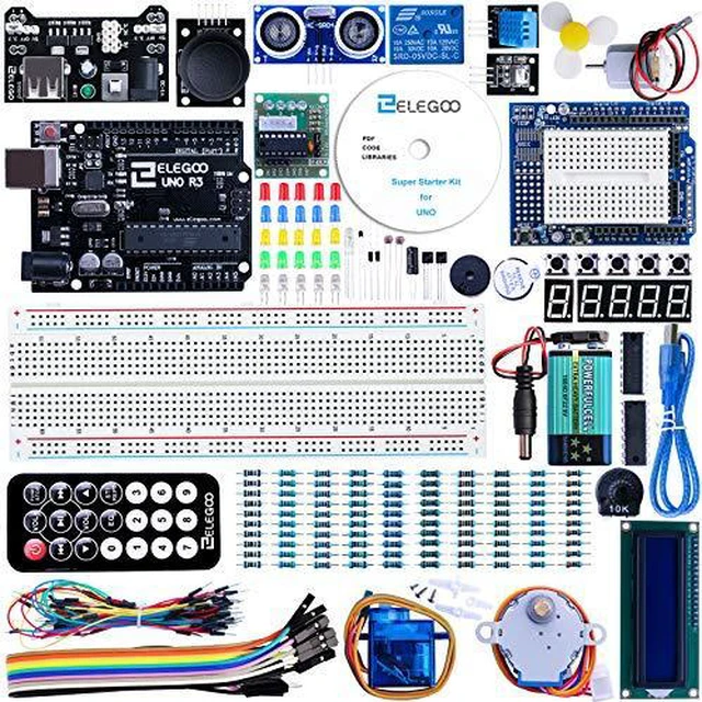 Alt view image 2 of 7 - ELEGOO UNO Project Super Starter Kit & ELEGOO Conqueror Robot Tank