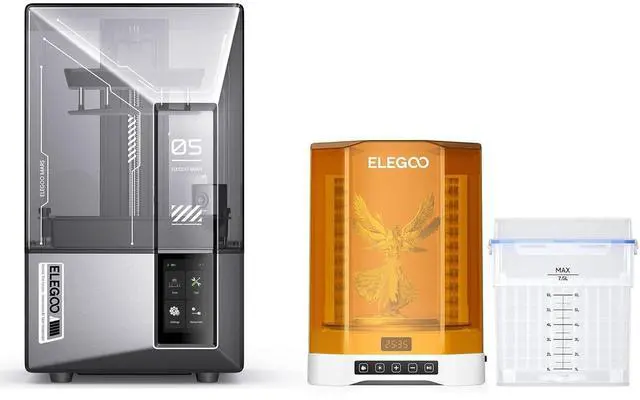 Main image of ELEGOO Mars 5 Ultra MSLA 3D Printer and ELEGOO Mercury Plus V3.0 Wash and Cure Station