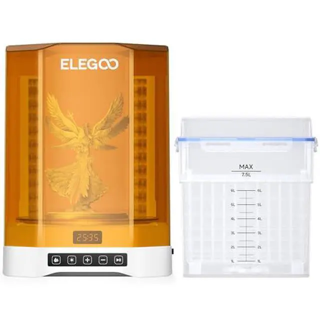 Alt view image 7 of 7 - ELEGOO Mars 5 Ultra MSLA 3D Printer and ELEGOO Mercury Plus V3.0 Wash and Cure Station