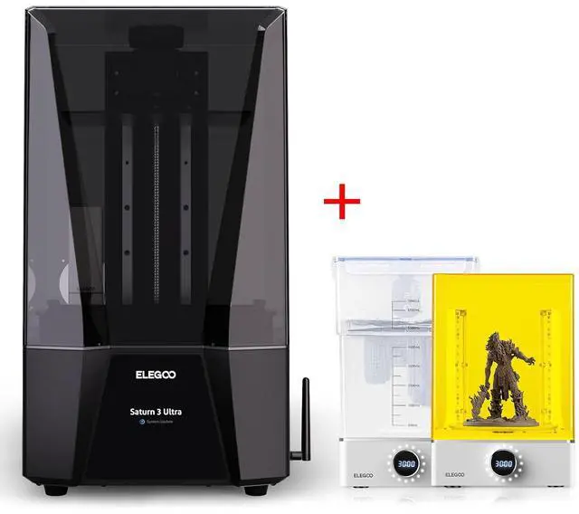 Main image of ELEGOO Saturn 3 Ultra MSLA 3D Printer and ELEGOO Mercury X Bundle Wash and Cure Station