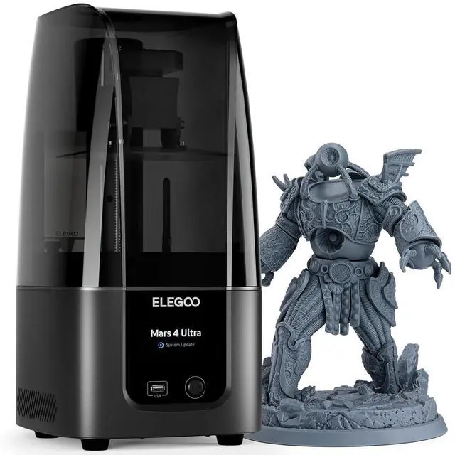 Alt view image 2 of 7 - ELEGOO Mars 4 Ultra MSLA 3D Printer and ELEGOO Mercury Plus V3.0 Wash and Cure Station