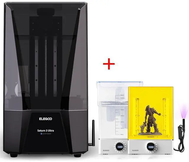 Main image of ELEGOO Saturn 3 Ultra MSLA 3D Printer and ELEGOO Mercury XS Bundle Wash and Cure Station