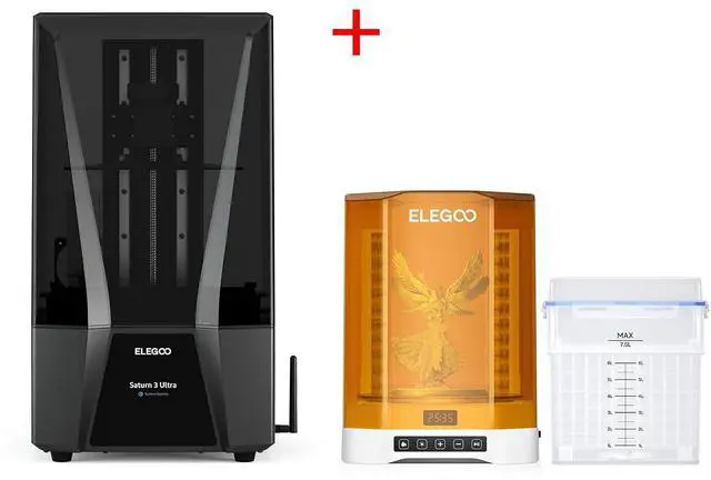 Main image of ELEGOO Saturn 3 Ultra 12K MSLA 3D Printer and ELEGOO Mercury Plus V3.0 Wash and Cure Station